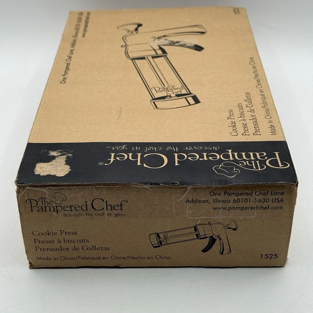 Retired Pampered Chef‎ Cookie Press With 16 Disc Patterns Complete Model 1525